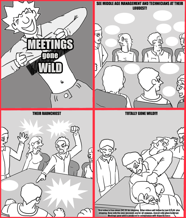 Remove R Comic (aka rm -r comic), by Gary Marks: MEetinGS gone WilD